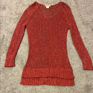 Red Knit Women's Sweater